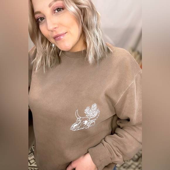 Paradise Found Wherever You Are Crewneck - Clay RESTOCKED - Picture 3 of 3